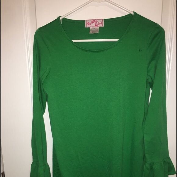 Ruffle girl outfit size 14 pants and top green - Picture 3 of 12